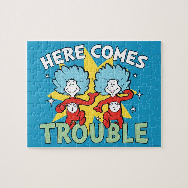 Puzzle Dr. Seuss | Chose Un Chose Deux Les Ennuis Arriven (Horizontal)
