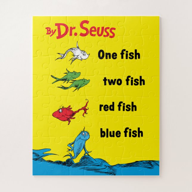 Puzzle Dr Seuss | Un poisson deux poissons (Vertical)