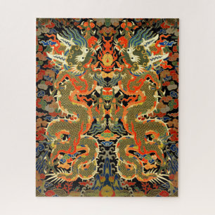 Puzzle Dragon Asiatique Chinois Coloré Art