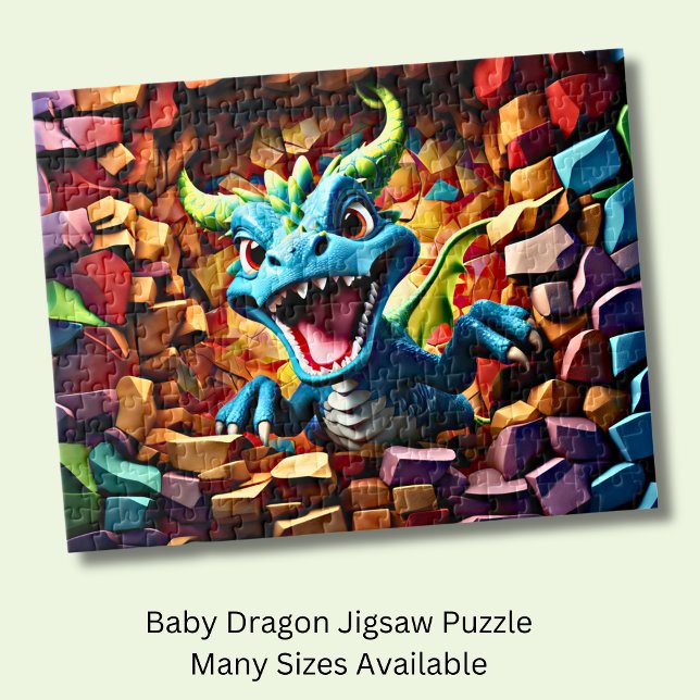Puzzle Dragon Bébé Bleu Aqua (Créateur téléchargé)