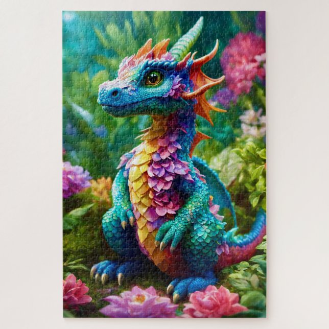 Puzzle Dragon Bébé coloré (Vertical)