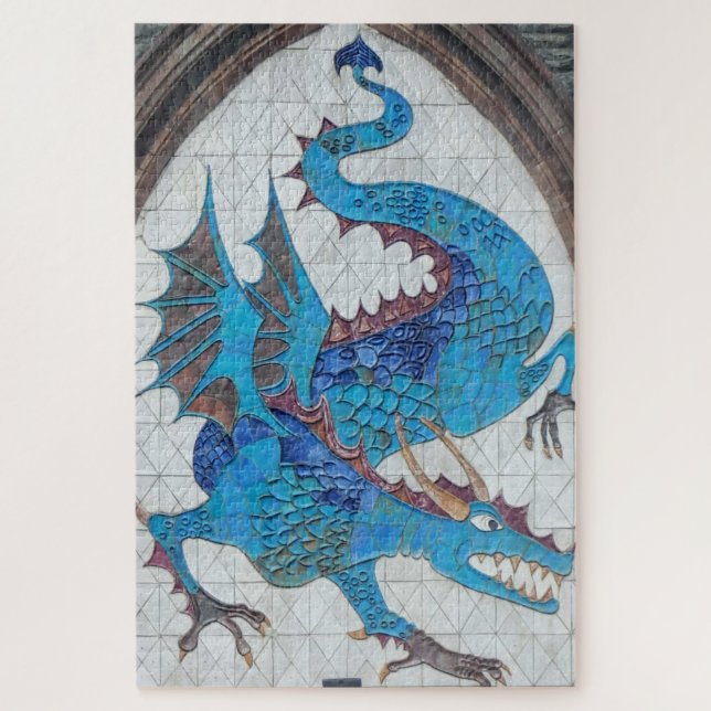 Puzzle Dragon Bleu (Vertical)