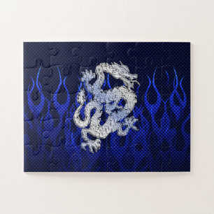Puzzle Dragon dans Chrome comme bleu Carbon Fiber Styles