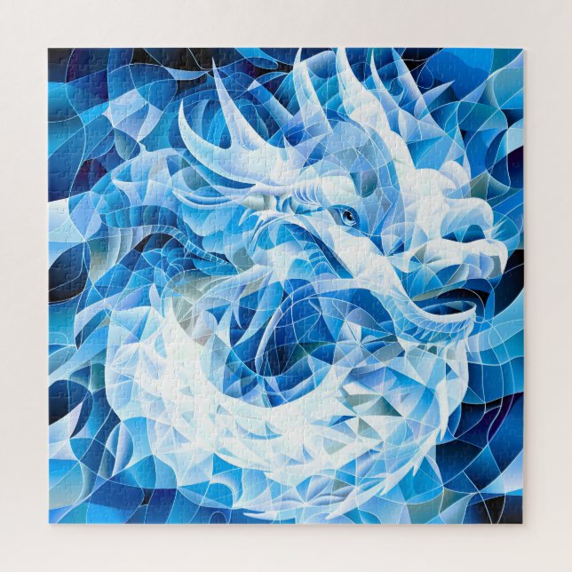 Puzzle Dragon de Mosaïque Ciel Bleu (Vertical)
