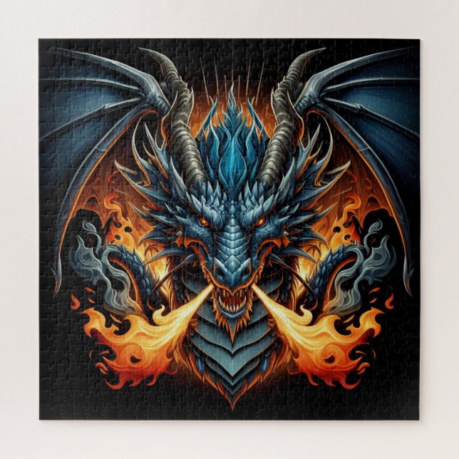 Puzzle Dragon de respiration incendie (Vertical)