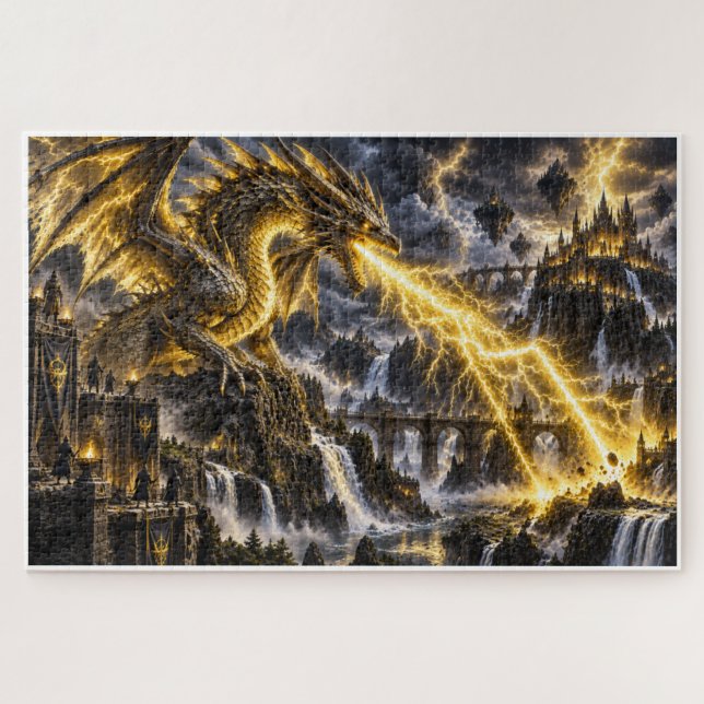 Puzzle Dragon du Tonnerre – Foudre Dorée (Horizontal)