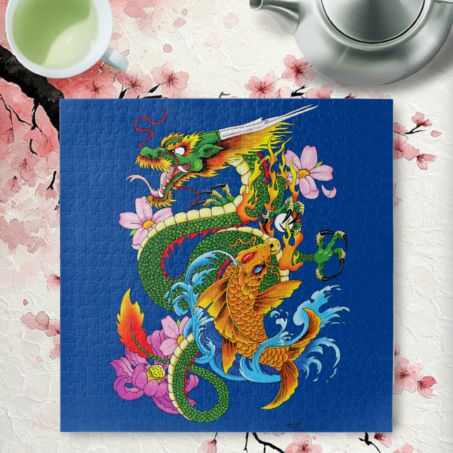 Puzzle Dragon et Koi (Créateur téléchargé)