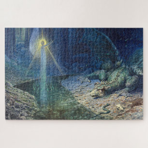 Puzzle Dragon & Fairy Vintage Imaginaire Art
