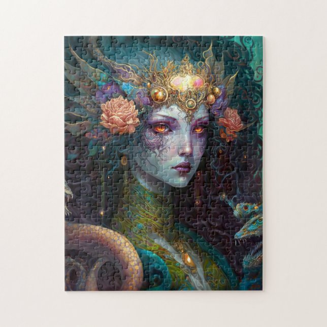 Puzzle Dragon Goddess Queen Imaginaire Art (Vertical)