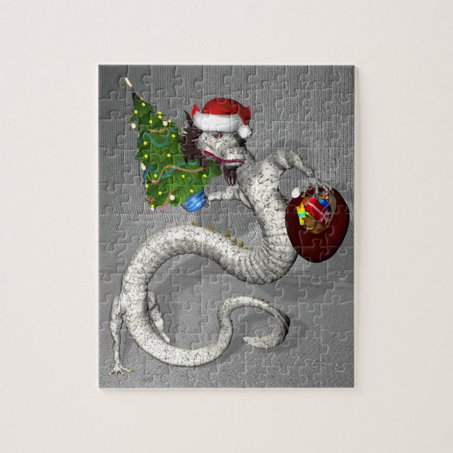 Puzzle Dragon gris 8x10 (Vertical)