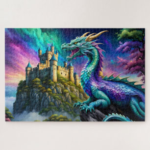 Puzzle Dragon iridescent médiéval