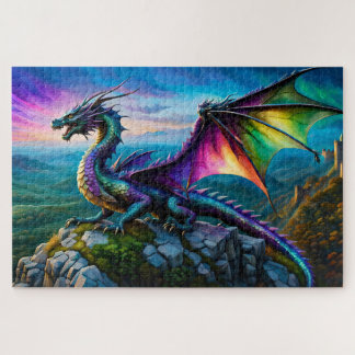 Puzzle Dragon Iridescente Garde Sa Terre