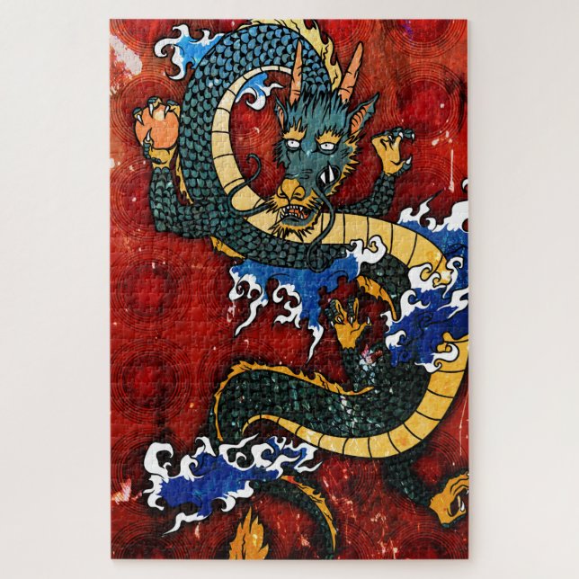 Puzzle Dragon japonais - Bonne fortune (Vertical)