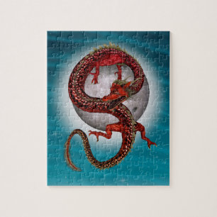 Puzzle Dragon Lune Rouge Fantastique Artistique