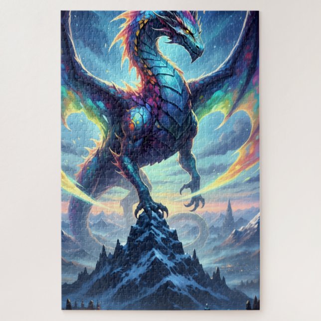 Puzzle Dragon majestueux et coloré (Vertical)