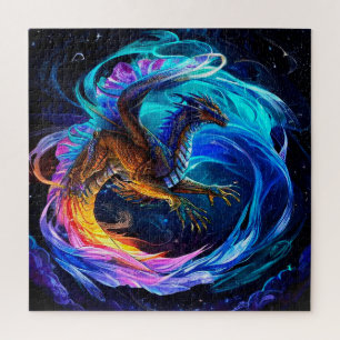 Puzzle Dragon Majestueux S'envole Parmi des Tourbillons V