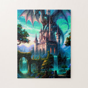 Puzzle Dragon protégeant le château