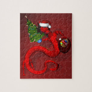 Puzzle Dragon rouge 8x10