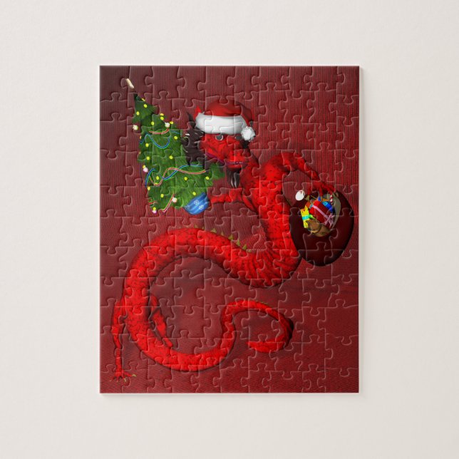 Puzzle Dragon rouge 8x10 (Vertical)