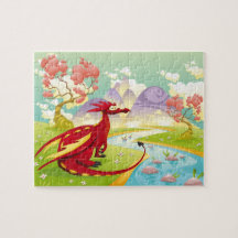 Dragon rouge Dreamscape 8x10