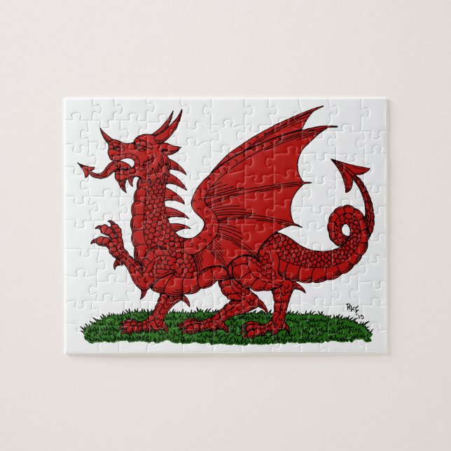 Puzzle Dragon rouge du Pays de Galles (Horizontal)