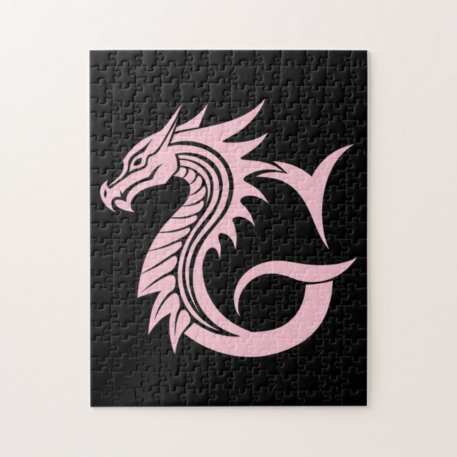 Puzzle Dragon Styled Letter G, Dragon Alphabet, Monogram (Vertical)