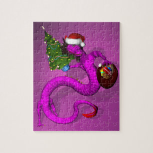 Puzzle Dragon violet 8x10