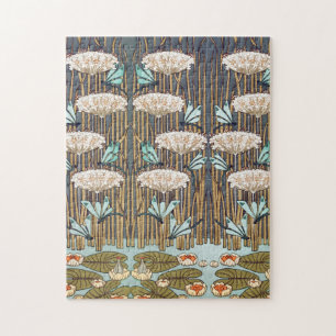 Puzzle Dragonflies nénuphars Art nouveau marais