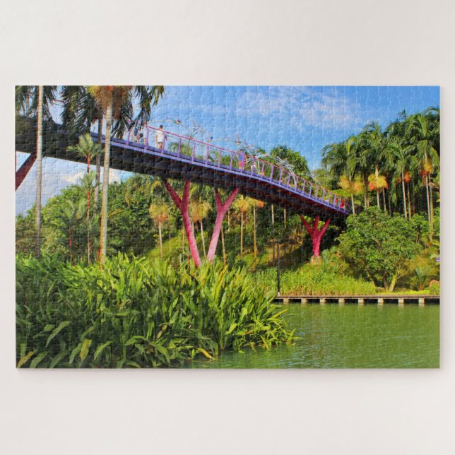 Puzzle Dragonfly Bridge et lac, Singapour (Horizontal)