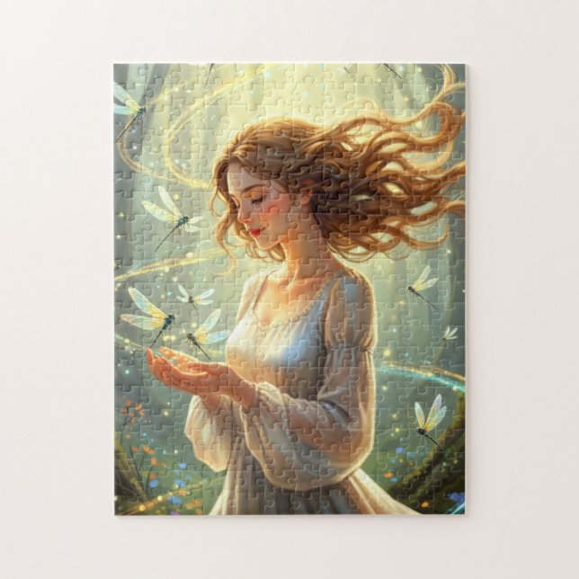 Puzzle Dragonfly Goddess (Vertical)