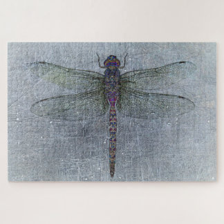 Puzzle Dragonfly on Blue Arrière - plan