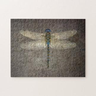 Puzzle Dragonfly on Grey