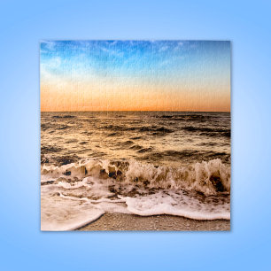 Puzzle Dramatic Sunset  Beach Waves Naples Florida