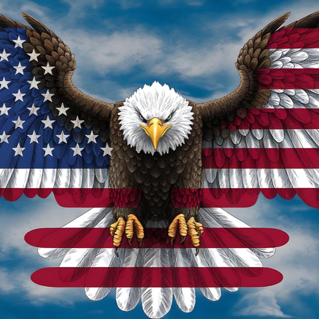 Puzzle Drapeau américain Bald Eagle (Créateur téléchargé)