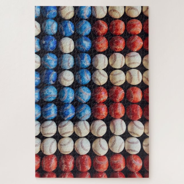 Puzzle Drapeau américain de baseball (Vertical)