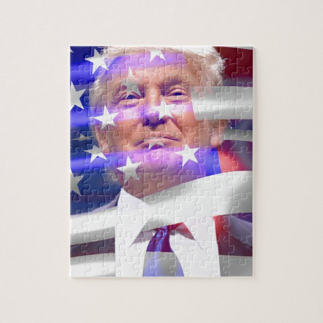 Puzzle drapeau américain donald trump (Vertical)