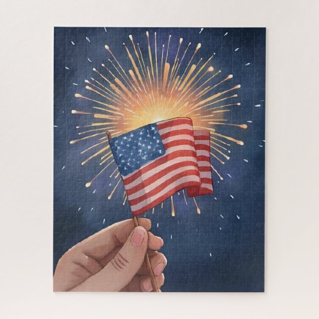 Puzzle Drapeau Américain Patriotique (Vertical)