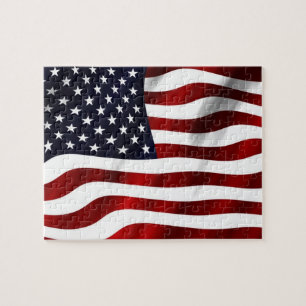 Puzzle Drapeau américain qui flotte