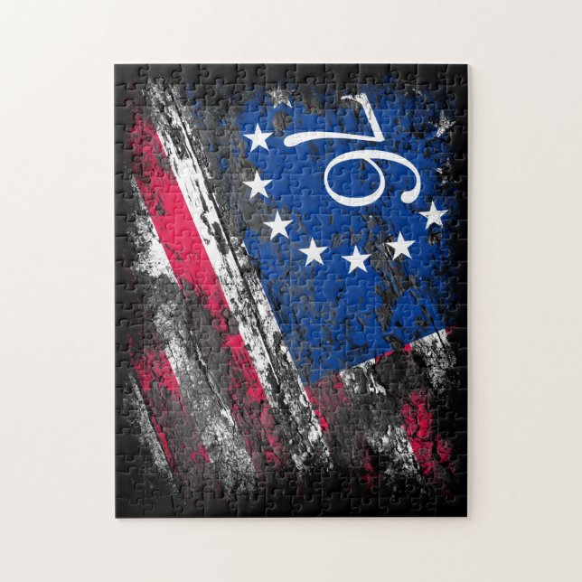 Puzzle Drapeau Betsy Ross 1776 4 juillet patriotique (Vertical)