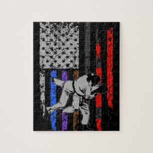 Puzzle Drapeau brésilien Jiu Jitsu Classement Étoiles et 