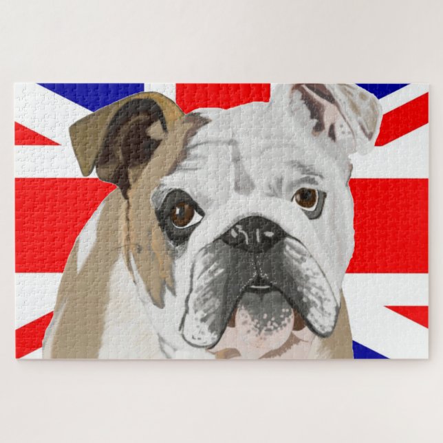 Puzzle Drapeau britannique Bulldog & Union Jack 1,014 piè (Horizontal)