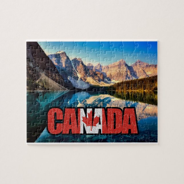 Puzzle Drapeau canadien au "Canada " (Horizontal)