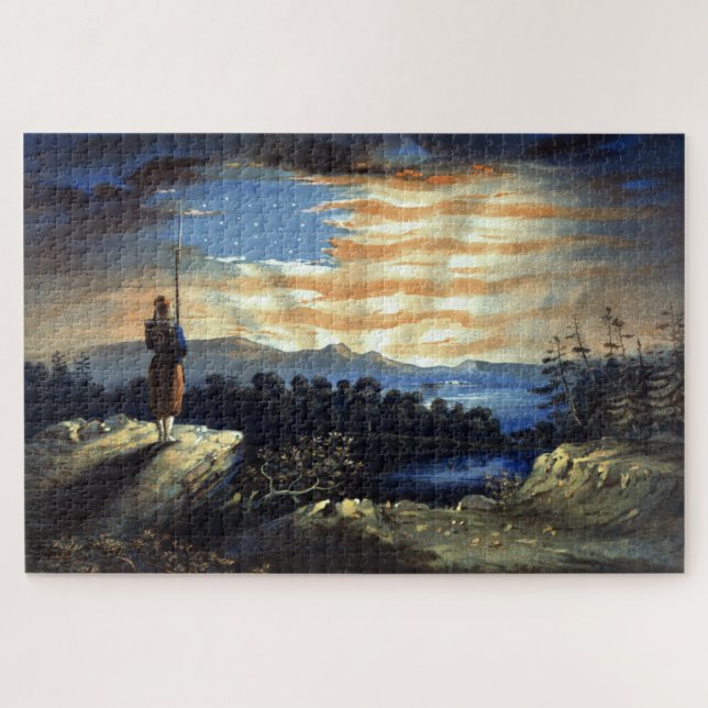 Puzzle Drapeau céleste américain dans le ciel, Guerre civ (Horizontal)