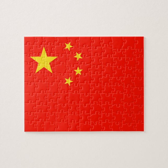Puzzle Drapeau Chine - Haute qualité (Horizontal)