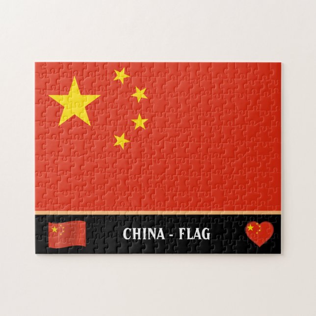 Puzzle Drapeau chinois / Chine (Horizontal)