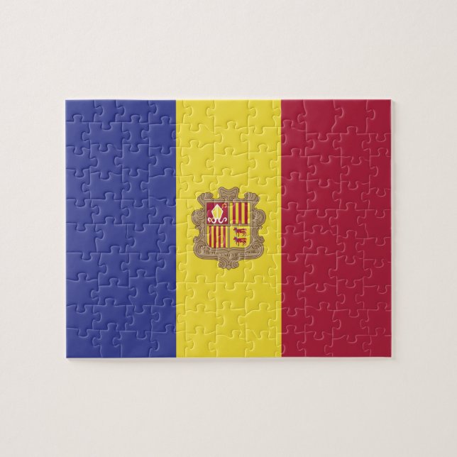 Puzzle drapeau d'Andorre (Horizontal)