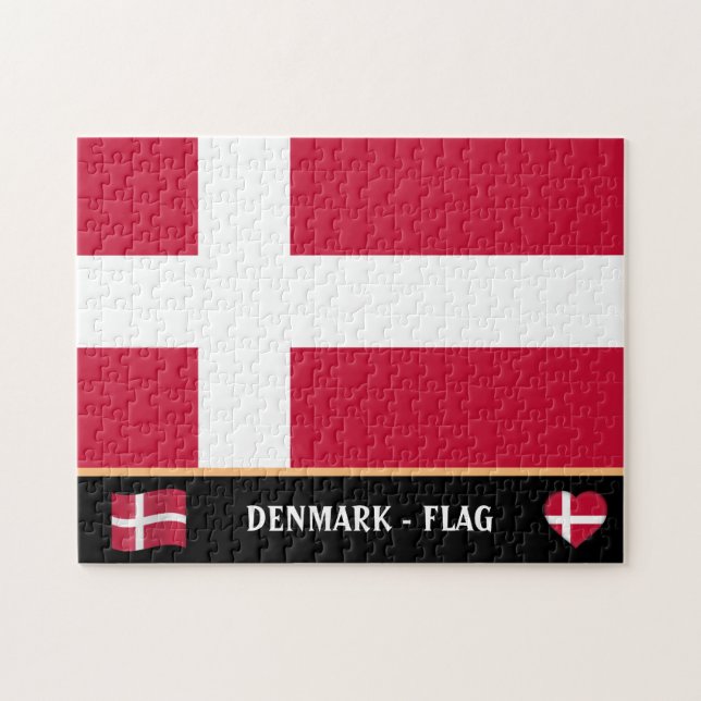Puzzle Drapeau danois Pays / Danemark (Horizontal)