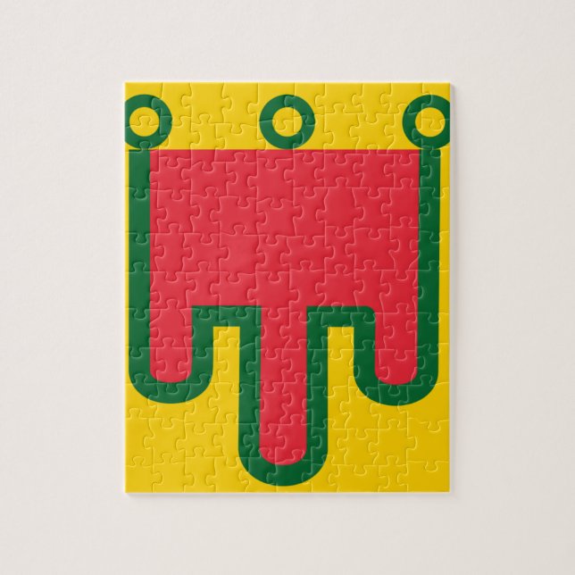 Puzzle Drapeau d'Auvergne - Drapeau de la Région Auvèrnhe (Vertical)