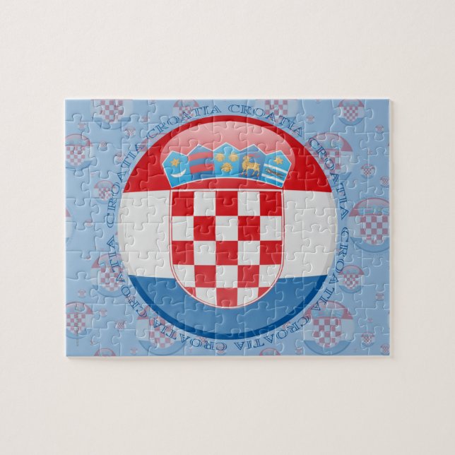 Puzzle Drapeau de bulle de la Croatie (Horizontal)