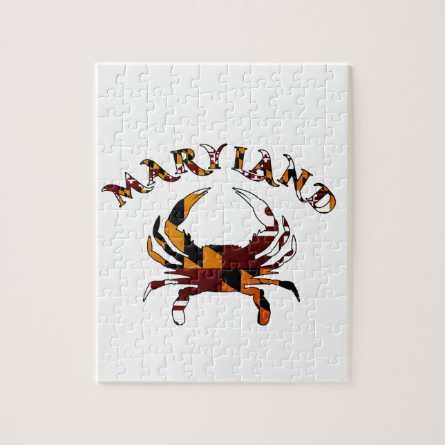 Puzzle Drapeau de crabe du Maryland (Vertical)